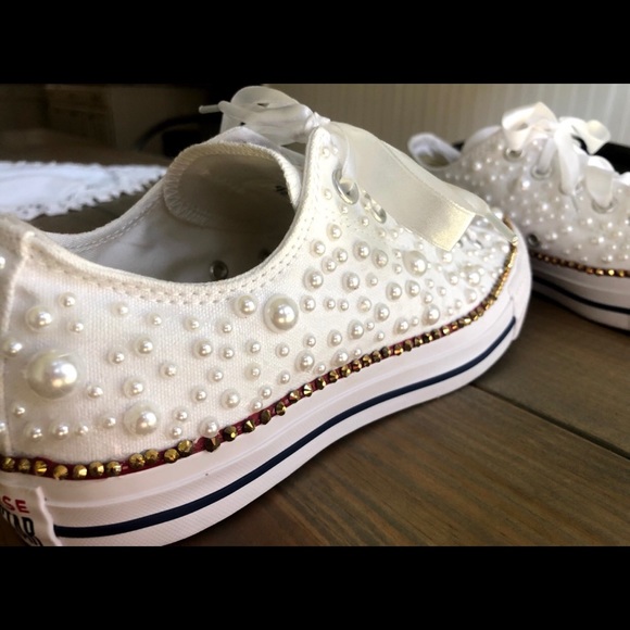 Bling Pearl Converse (Mint) - Picture 7 of 11